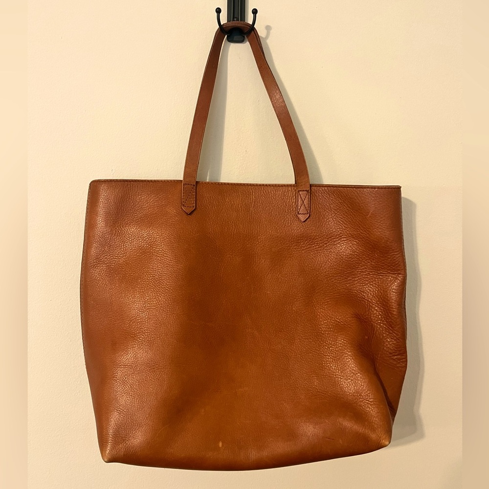 Vintage Madewell leather commuter tote